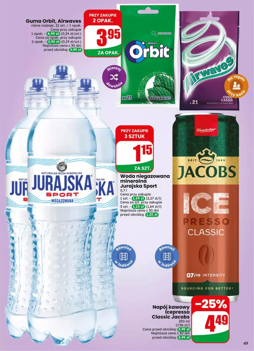 Gazetka promocyjna Dino - Gazetka 31 / 2026 - ważna 29.07 do 04.08.2026 - strona 49 - produkty: Orbit, Por, Sport, Woda, Woda mineralna