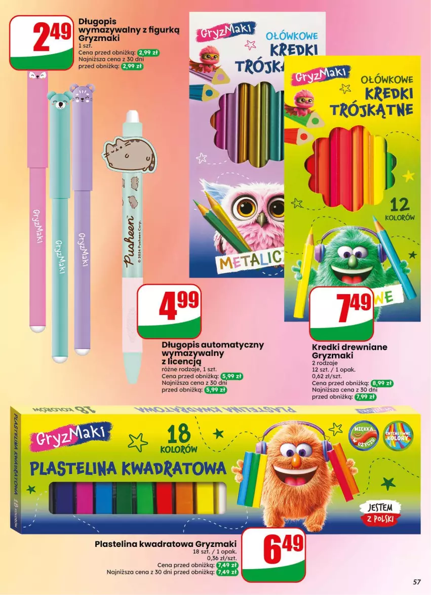Gazetka promocyjna Dino - Gazetka 31 / 2026 - ważna 29.07 do 04.08.2026 - strona 57 - produkty: Długopis, Gry, Plastelina