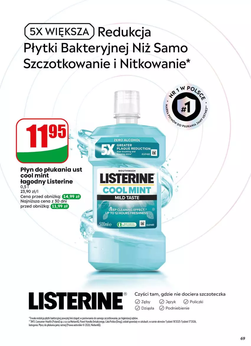 Gazetka promocyjna Dino - Gazetka 31 / 2026 - ważna 29.07 do 04.08.2026 - strona 69 - produkty: Gin, Listerine, Płyn do płukania, Por, Szczoteczka
