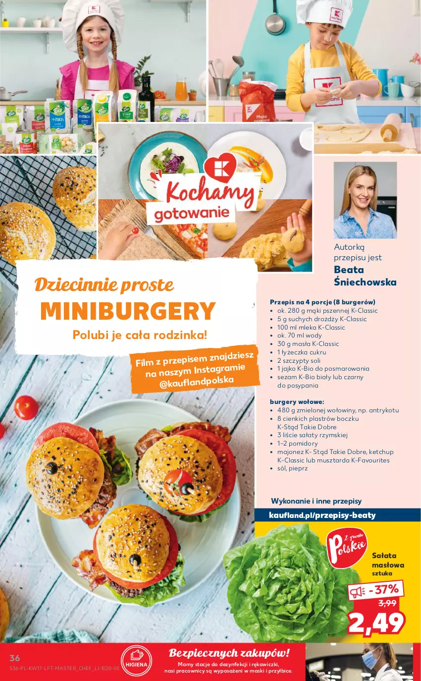 Gazetka promocyjna Kaufland - OFERTA TYGODNIA - ważna 28.04 do 05.05.2021 - strona 36 - produkty: BIC, Burger, Dzieci, Fa, Gra, Inka, Ketchup, Majonez, Masło, Mus, Musztarda, Piec, Pieprz, Pomidory, Por, Sałat, Sałata masłowa, Sezam, Sól