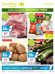 Gazetka promocyjna Carrefour - Gazetka Express - Gazetka - ważna od 07.06 do 07.06.2021 - strona 1 - produkty: Ser, Por, Gra, Karkówka wieprzowa, Chipsy, Kosz, Ziemniaki, Lay’s
