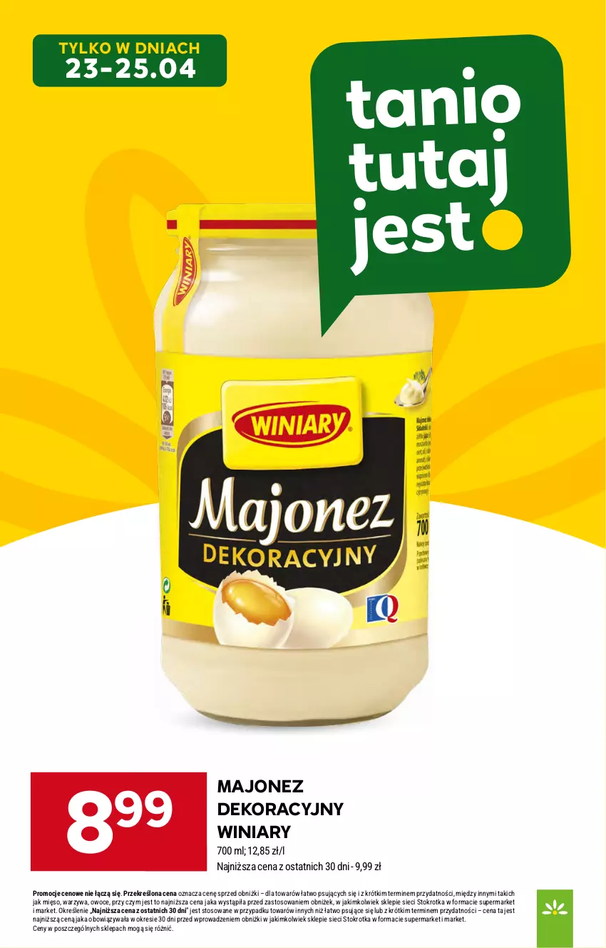 Gazetka promocyjna Stokrotka - Supermarket - ważna 23.04 do 28.04.2026 - strona 17 - produkty: Majonez, Mięso, Owoce, Warzywa, Winiary