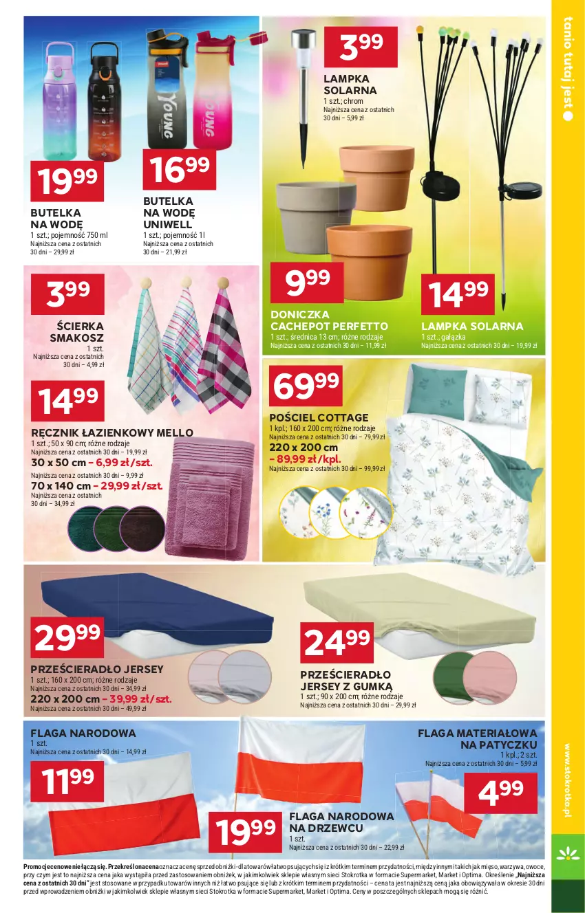 Gazetka promocyjna Stokrotka - Supermarket - ważna 23.04 do 28.04.2026 - strona 49 - produkty: Kosz, Mięso, Optima, Owoce, Pościel, Prześcieradło, Ręcznik, Warzywa