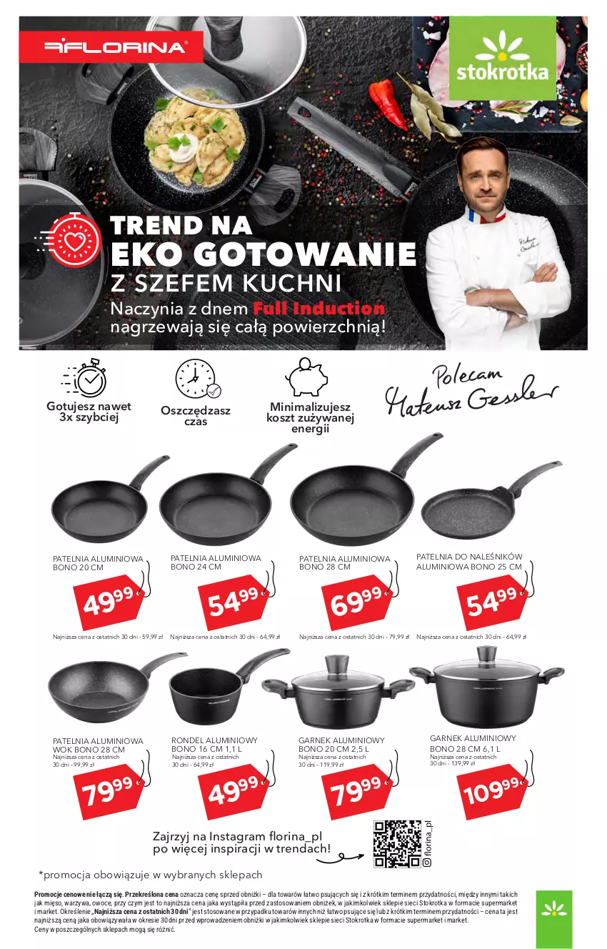 Gazetka promocyjna Stokrotka - Supermarket - ważna 23.04 do 28.04.2026 - strona 50 - produkty: Garnek, Gra, Kosz, Mięso, Owoce, Patelnia, Rondel, Warzywa