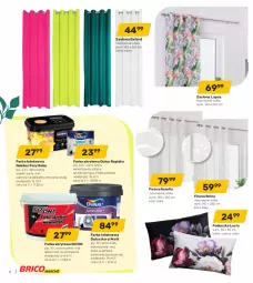 Gazetka promocyjna Bricomarche - Gazetka - Gazetka - ważna od 02.04 do 02.04.2022 - strona 6 - produkty: Por, Farba lateksowa, Zasłona, Firana, Poduszka, Farba akrylowa, Dulux, Fa