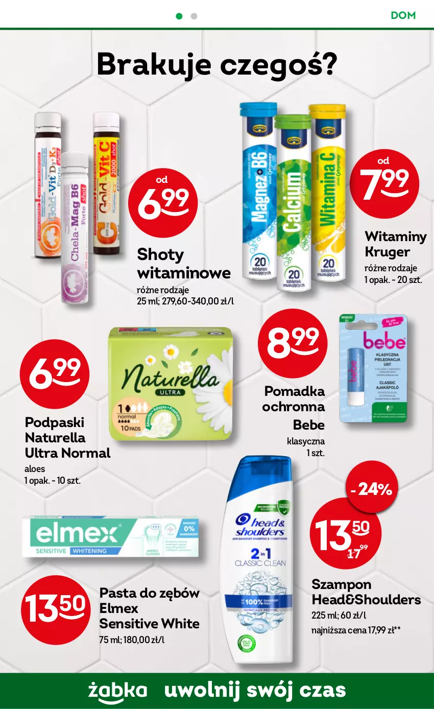 Gazetka promocyjna Żabka - ważna 11.10 do 24.10.2023 - strona 48 - produkty: Elmex, Naturell, Naturella, Pasta do zębów, Podpaski, Szampon