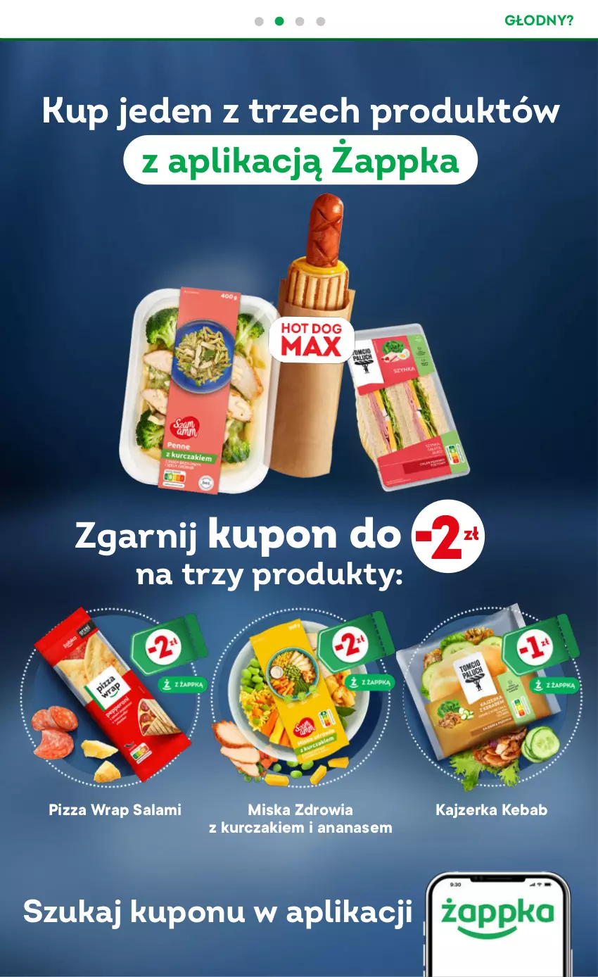 Gazetka promocyjna Żabka - ważna 11.10 do 24.10.2023 - strona 9 - produkty: Ananas, Kajzerka, Kebab, Kurczak, Miska, Pizza, Salami