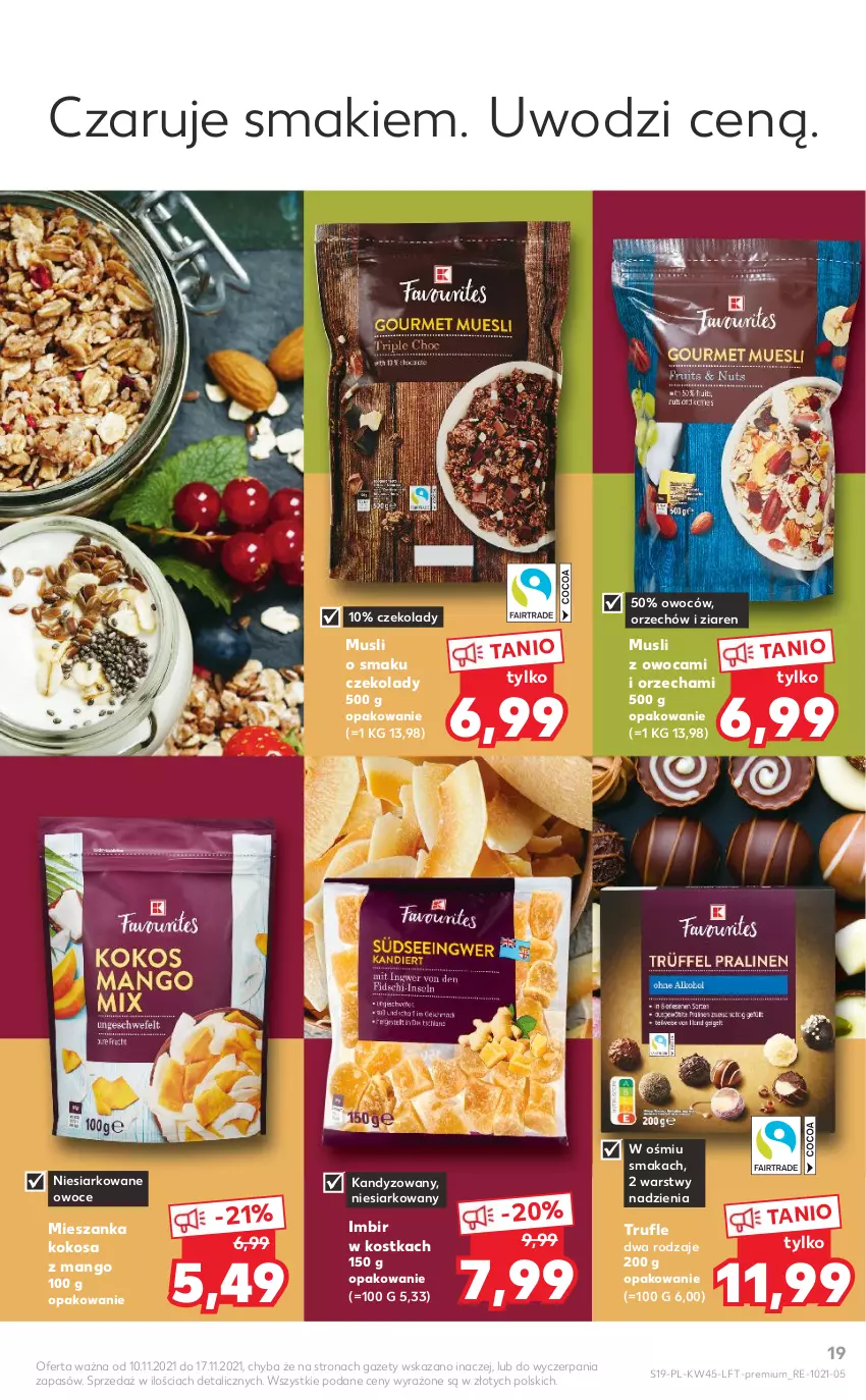 Gazetka promocyjna Kaufland - OFERTA TYGODNIA - ważna 10.11 do 17.11.2021 - strona 19 - produkty: Imbir, Kokos, Mango, Mus, Owoce