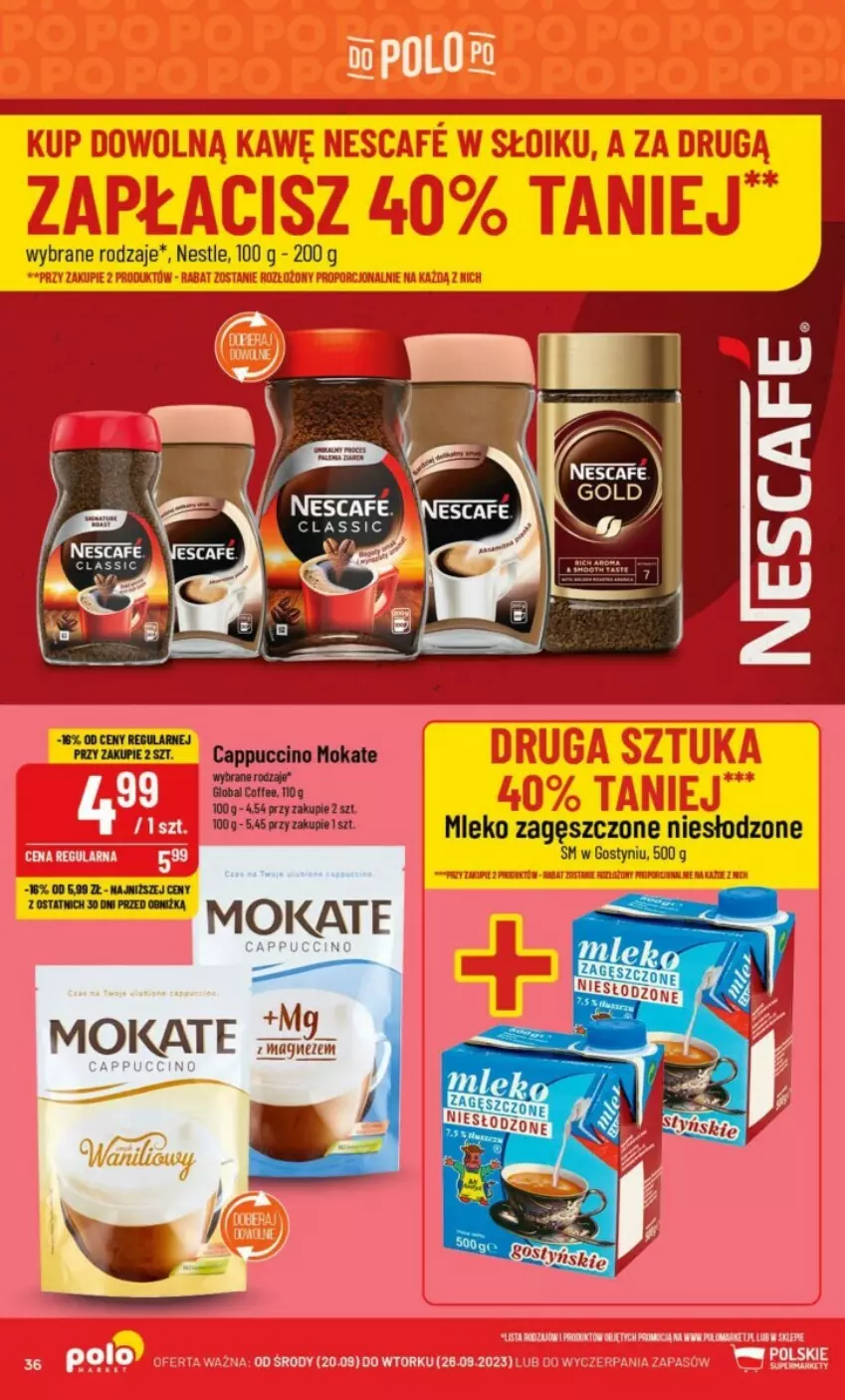 Gazetka promocyjna PoloMarket - ważna 20.09 do 26.09.2023 - strona 30 - produkty: Cappuccino, Mleko, Mleko zagęszczone, Taca