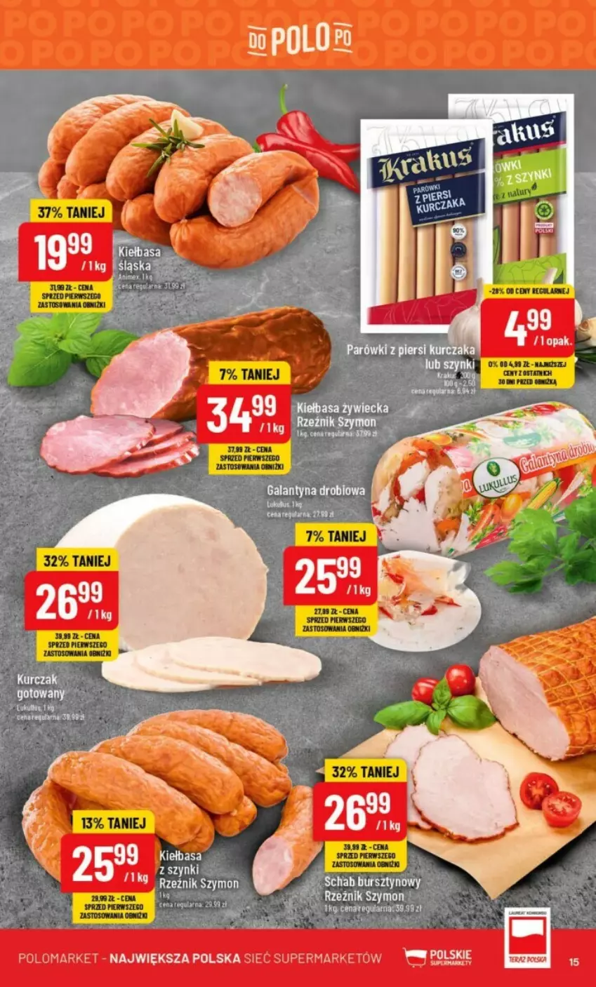 Gazetka promocyjna PoloMarket - ważna 20.09 do 26.09.2023 - strona 7 - produkty: Bursztyn, Fa, Gala, Galantyna, Galantyna drobiowa, Kiełbasa, Kurczak, Kurczak gotowany