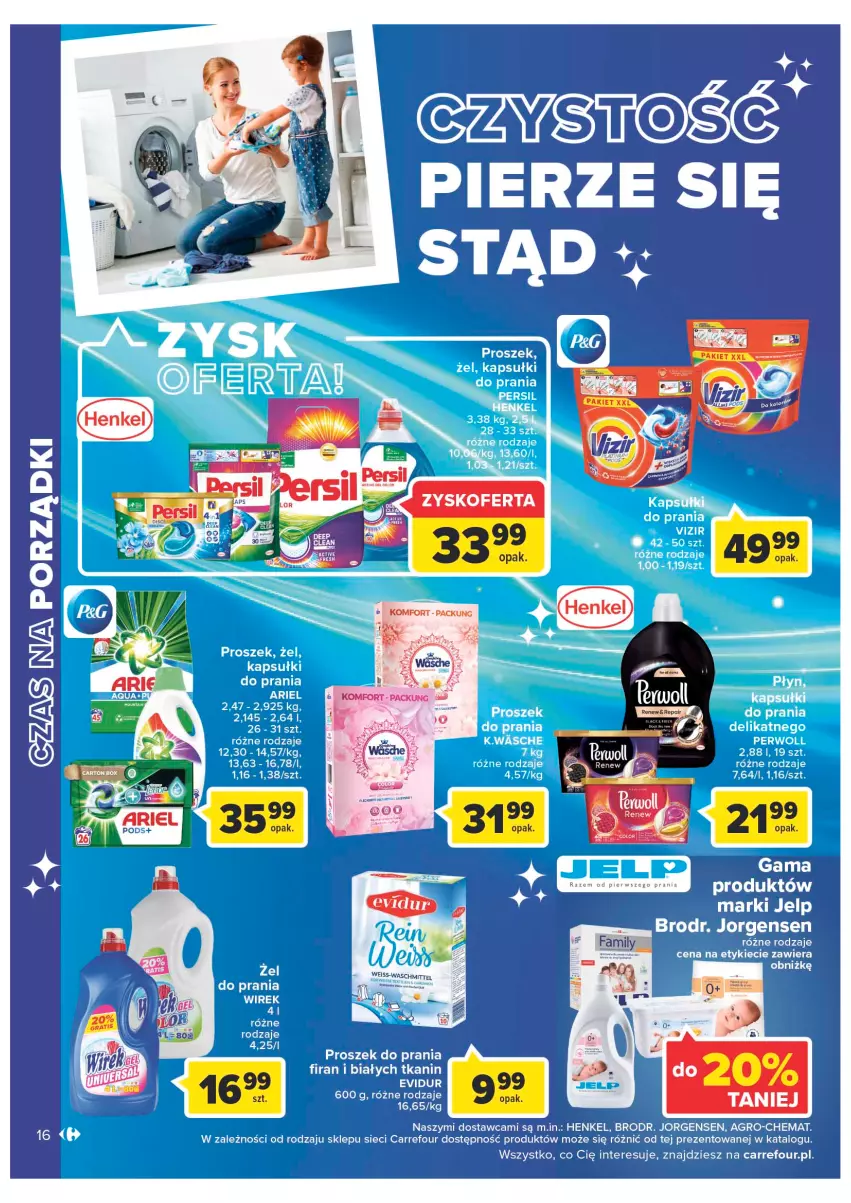 Gazetka promocyjna Carrefour - Gazetka Carrefour - ważna 08.11 do 19.11.2022 - strona 18 - produkty: Ariel, Kapsułki do prania, Perwoll, Proszek do prania, Vizir