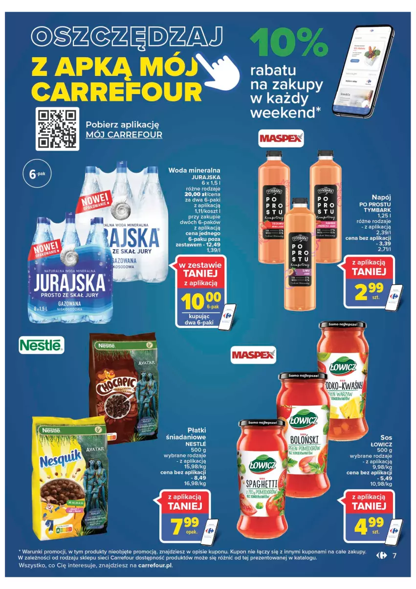 Gazetka promocyjna Carrefour - Gazetka Carrefour - ważna 08.11 do 19.11.2022 - strona 9 - produkty: Danio, Kosz, LG, Ser, Sos, Tymbark, Woda, Woda mineralna