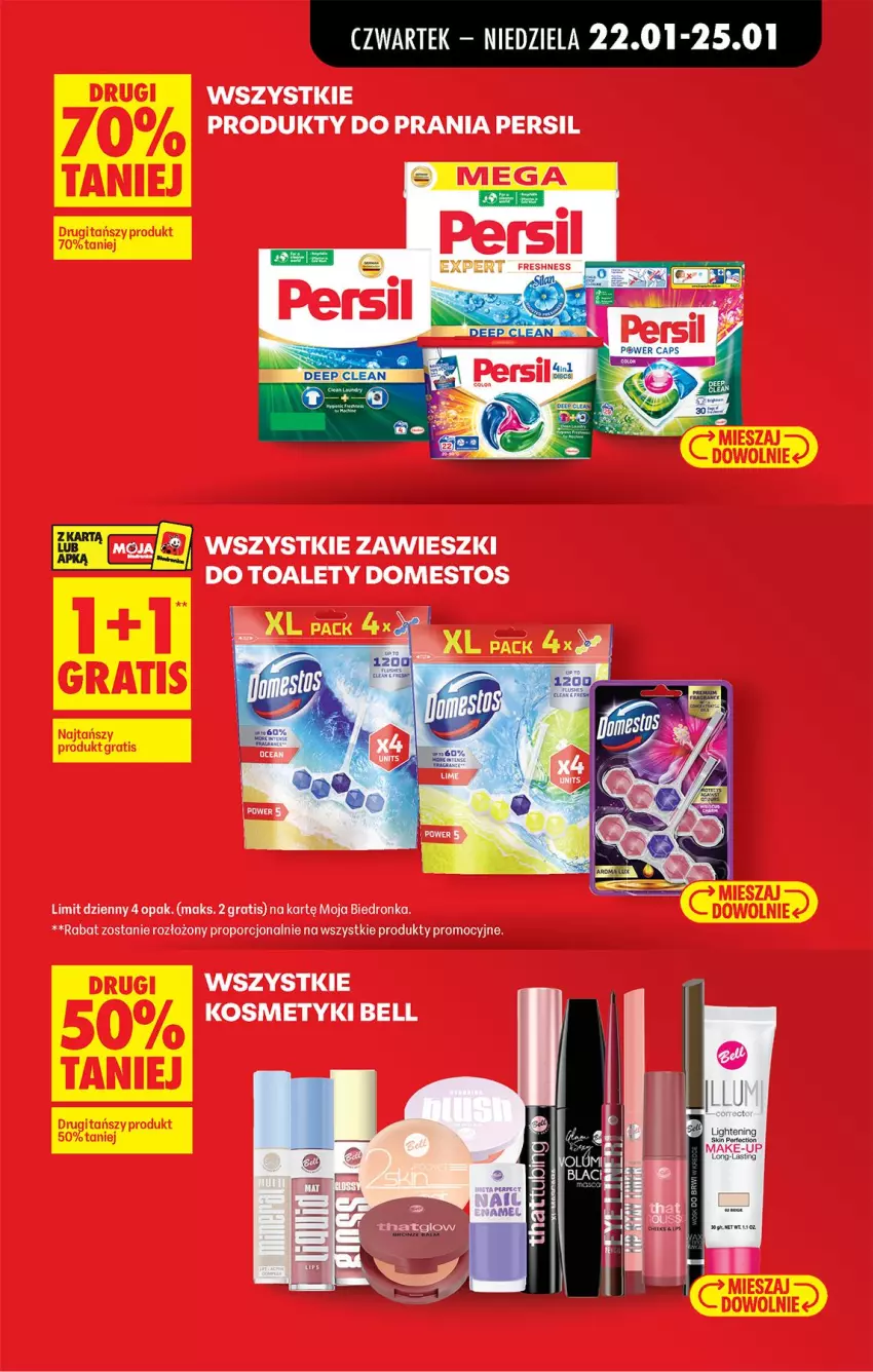 Gazetka promocyjna Biedronka - Gazetka - ważna 22.01 do 29.01.2026 - strona 20 - produkty: Bell, Domestos, Gra, Persil, Por, Zawieszki