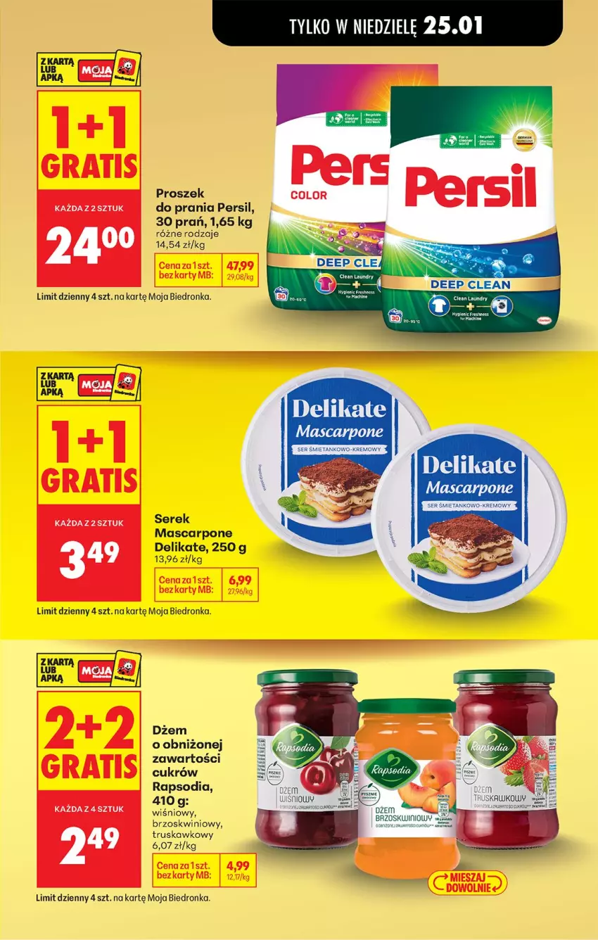 Gazetka promocyjna Biedronka - Gazetka - ważna 22.01 do 29.01.2026 - strona 24 - produkty: Dżem, LG, Mascarpone, Persil, Proszek do prania, Rura, Ser, Serek