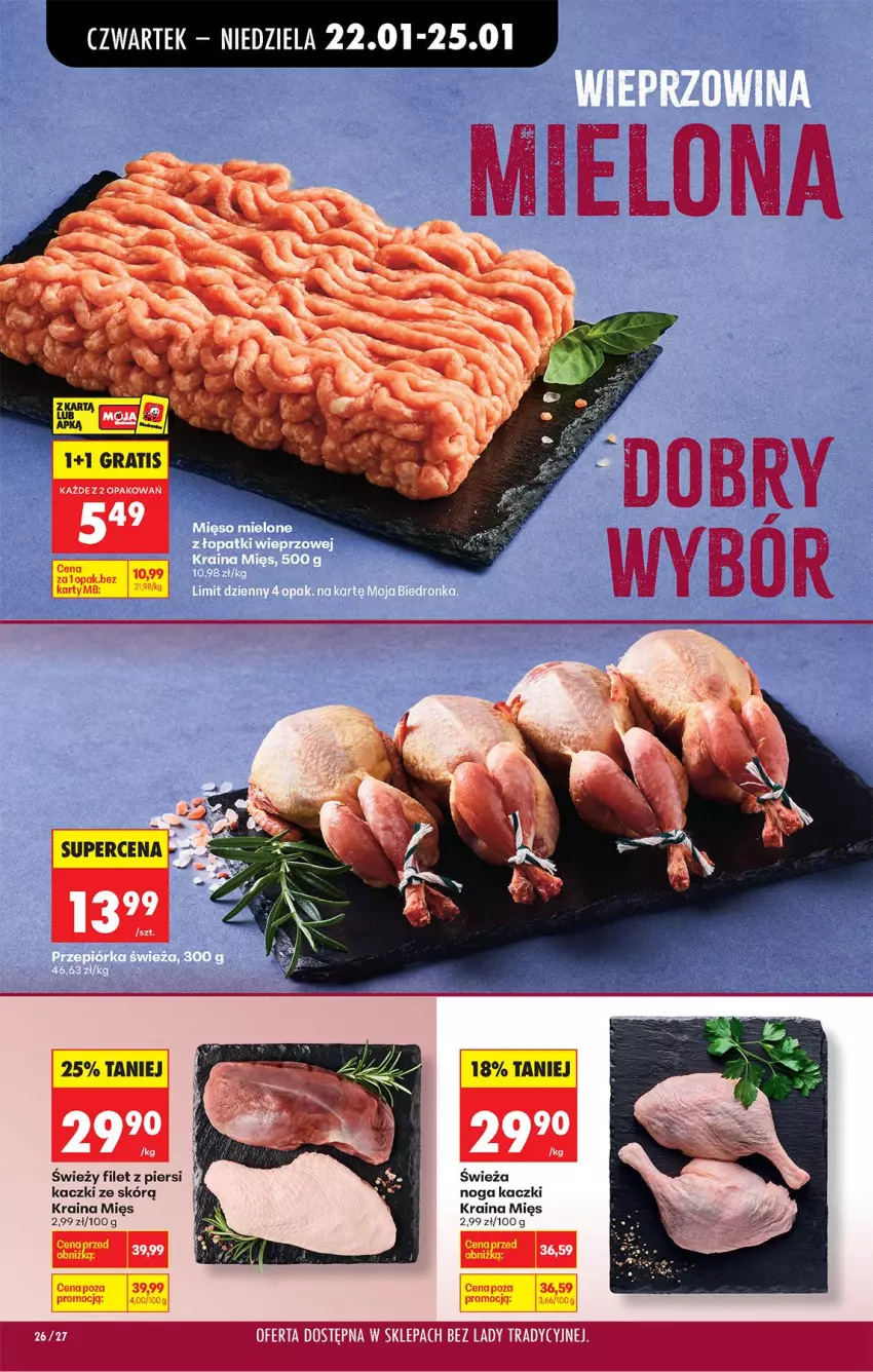 Gazetka promocyjna Biedronka - Gazetka - ważna 22.01 do 29.01.2026 - strona 31 - produkty: Fa, Mięso, Mięso mielone, Przepiórka, Wieprzowina