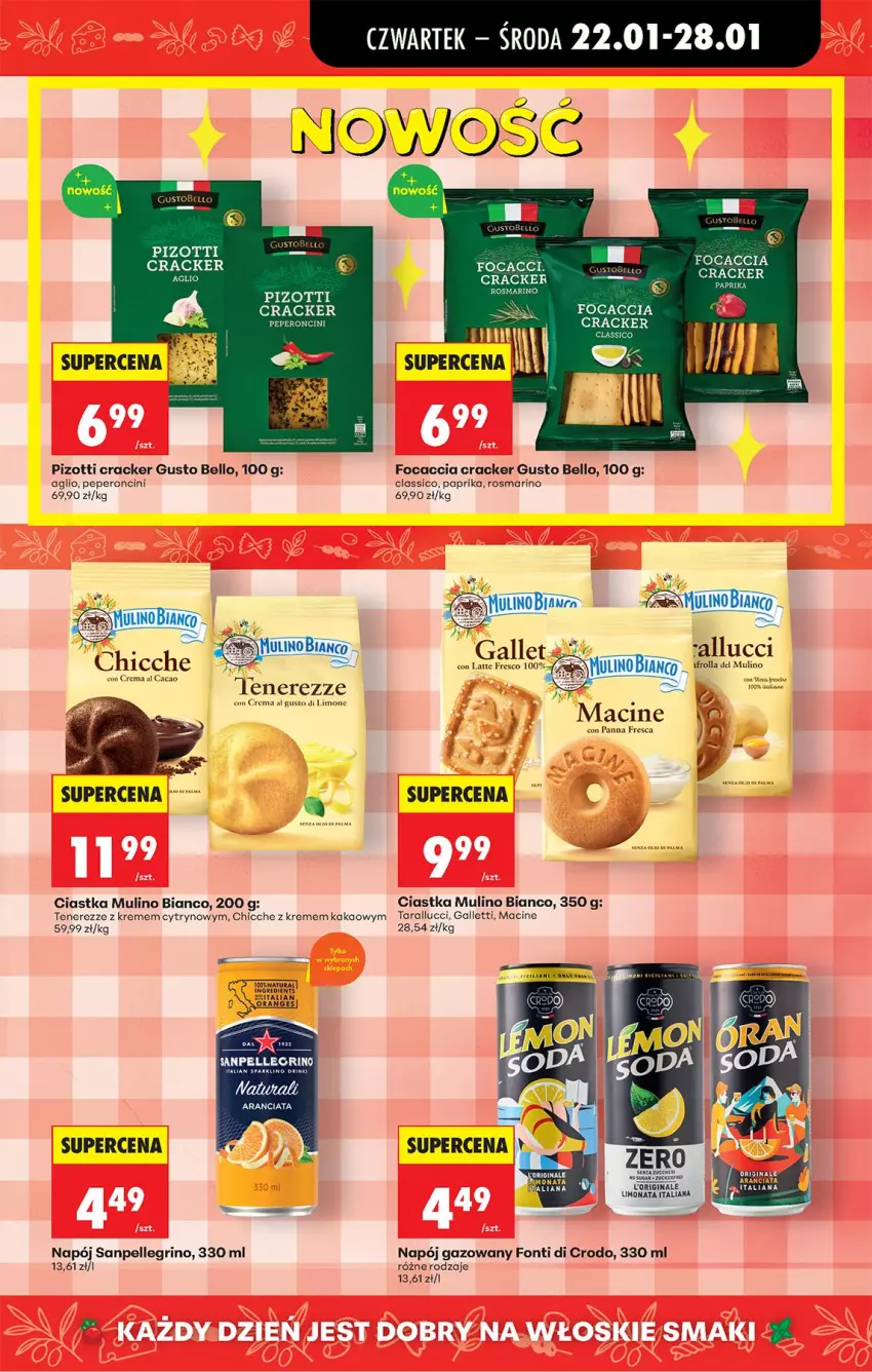 Gazetka promocyjna Biedronka - Gazetka - ważna 22.01 do 29.01.2026 - strona 50 - produkty: Bell, Ciastka, Fa, Focaccia, Gin, Kakao, Napój, Napój gazowany, Zott