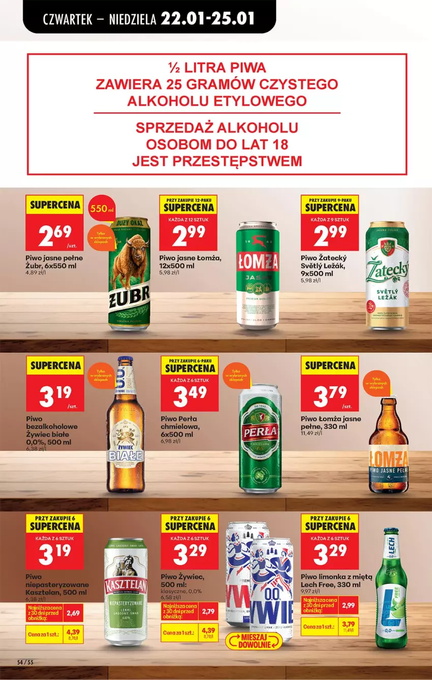 Gazetka promocyjna Biedronka - Gazetka - ważna 22.01 do 29.01.2026 - strona 61 - produkty: Limonka, Perła, Piwo, Piwo jasne