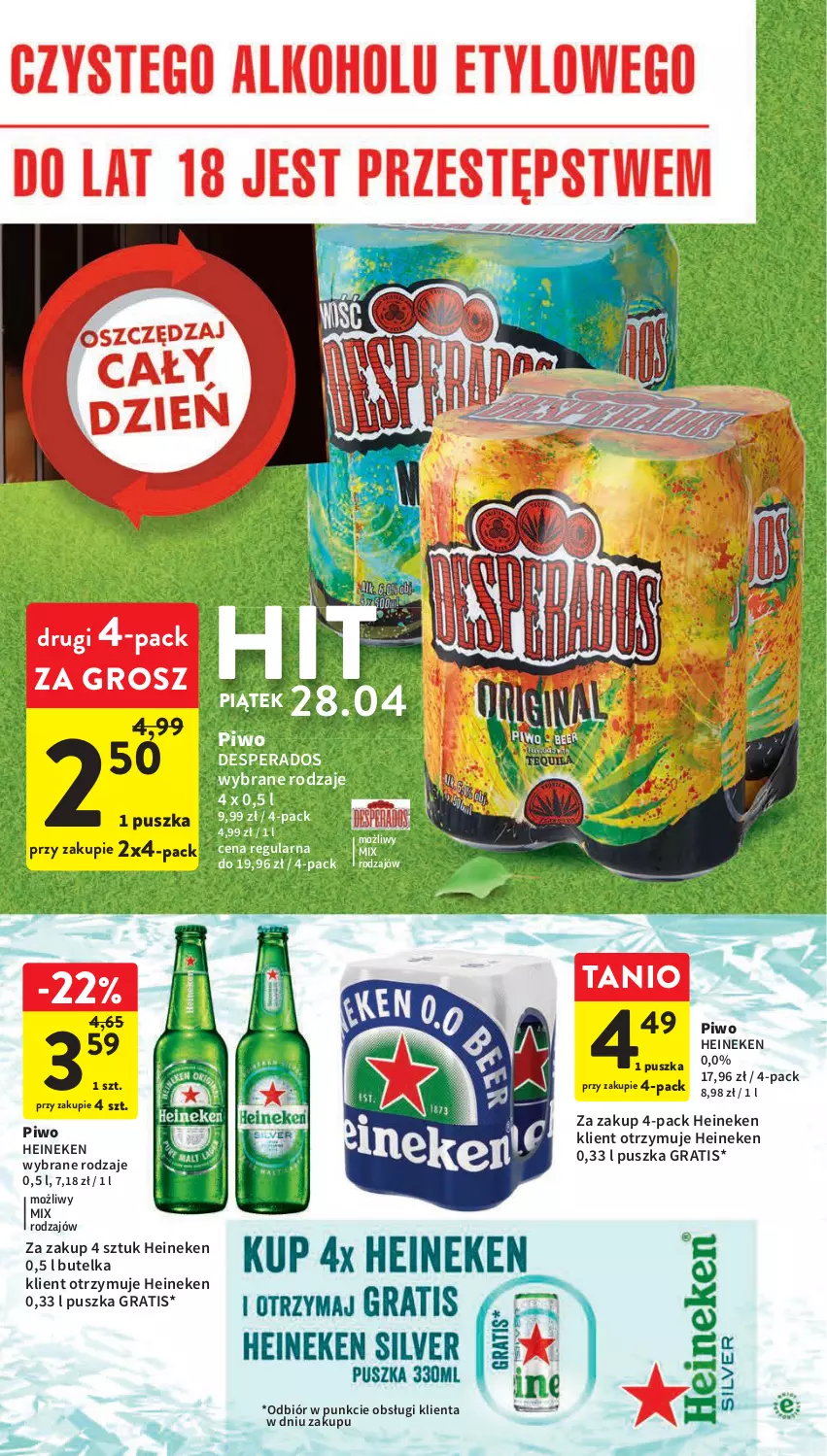 Gazetka promocyjna Intermarche - Gazetka Intermarche - ważna 27.04 do 02.05.2023 - strona 15 - produkty: Desperados, Gra, Heineken, Piwo