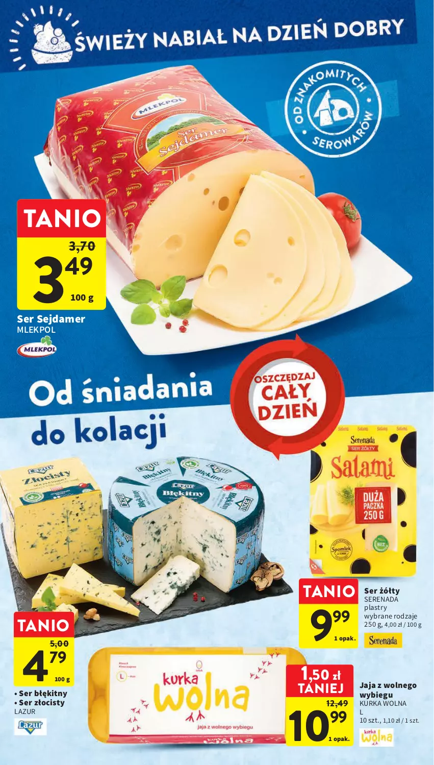 Gazetka promocyjna Intermarche - Gazetka Intermarche - ważna 27.04 do 02.05.2023 - strona 28 - produkty: Jaja, Jaja z wolnego wybiegu, Lazur, Sejdamer, Ser