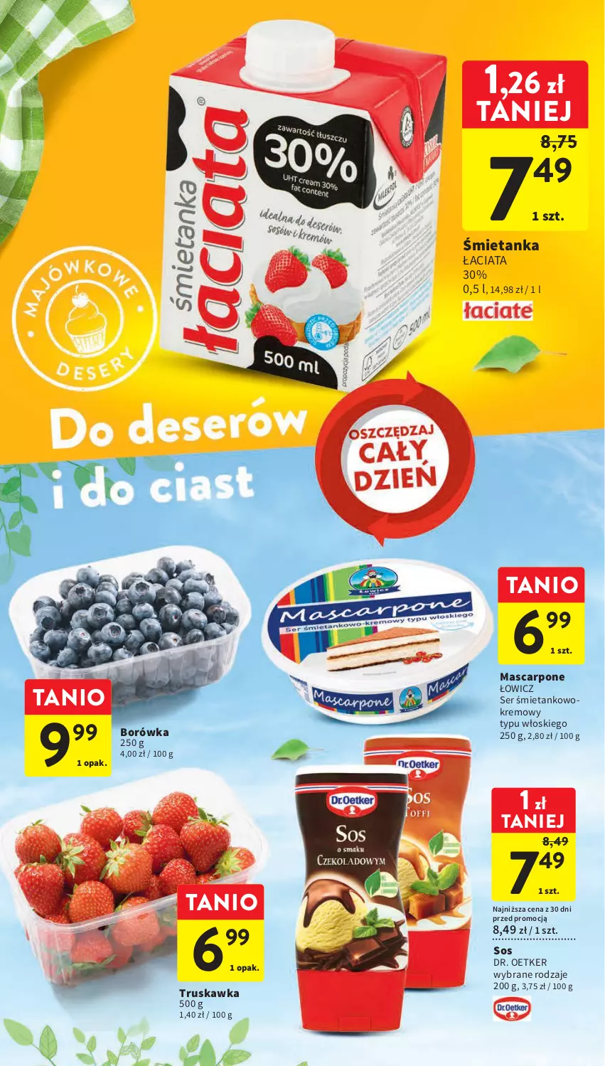 Gazetka promocyjna Intermarche - Gazetka Intermarche - ważna 27.04 do 02.05.2023 - strona 32 - produkty: Borówka, Dr. Oetker, Mascarpone, Ser, Sos