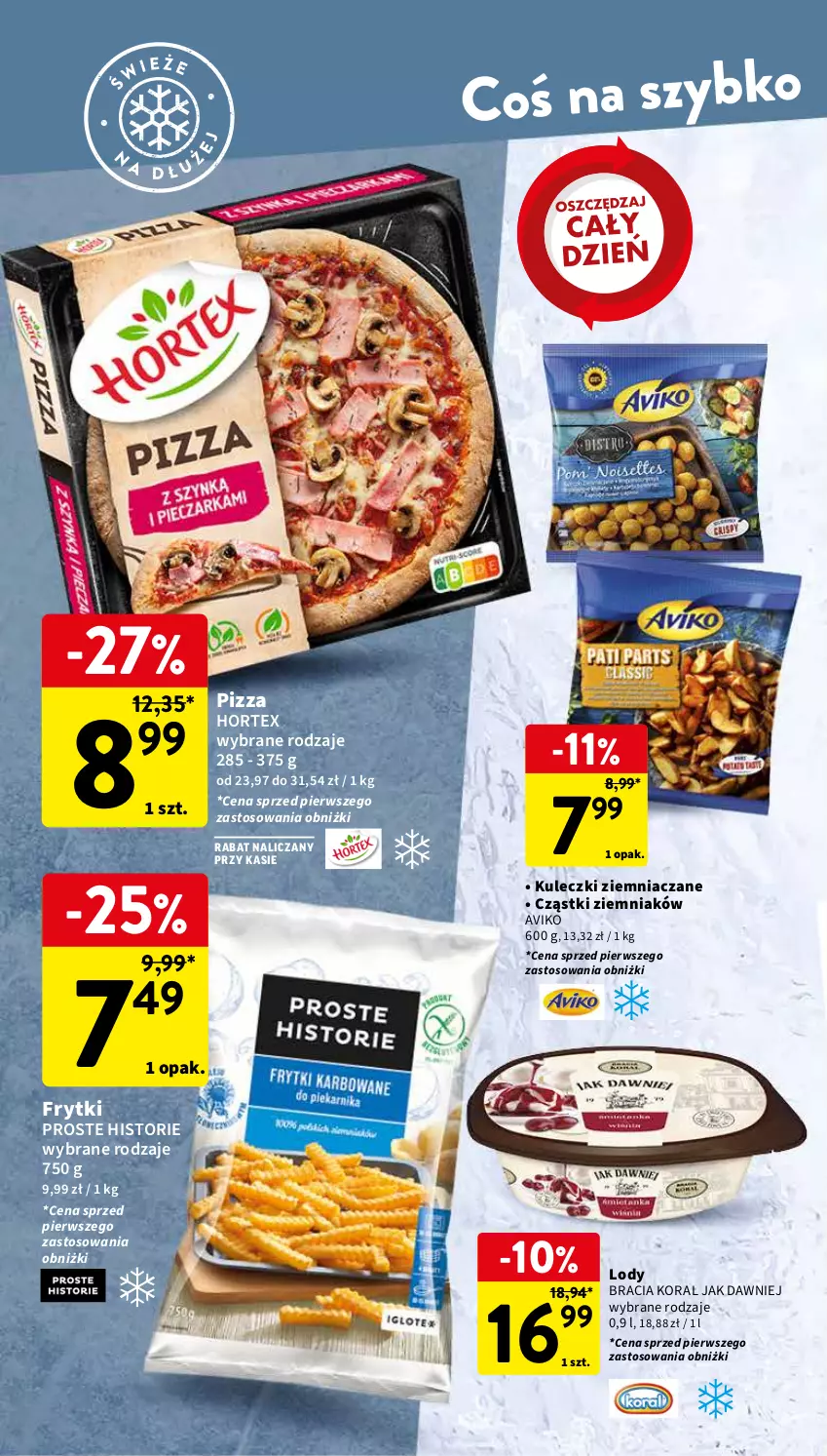 Gazetka promocyjna Intermarche - ważna 01.02 do 07.02.2024 - strona 24 - produkty: Frytki, Hortex, Lody, Pizza