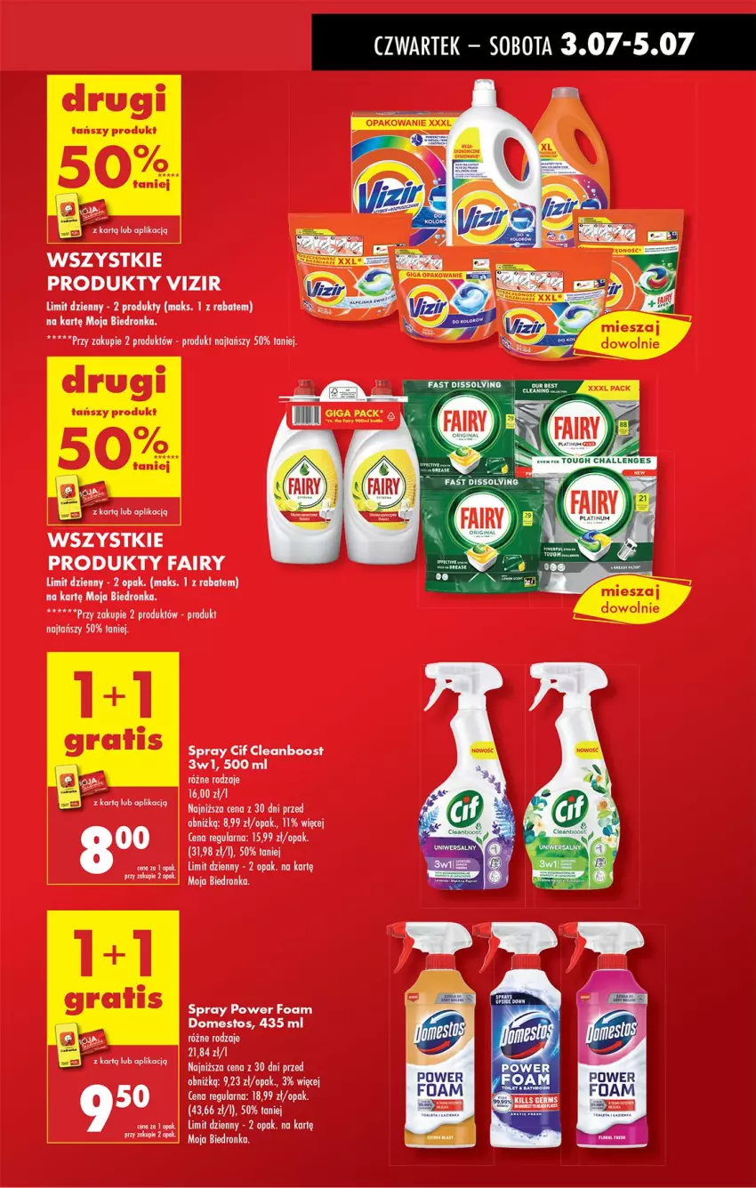 Gazetka promocyjna Biedronka - Od Czwartku - ważna 03.07 do 09.07.2025 - strona 17 - produkty: Cif, Domestos, Fa, Fairy, LG, Vizir