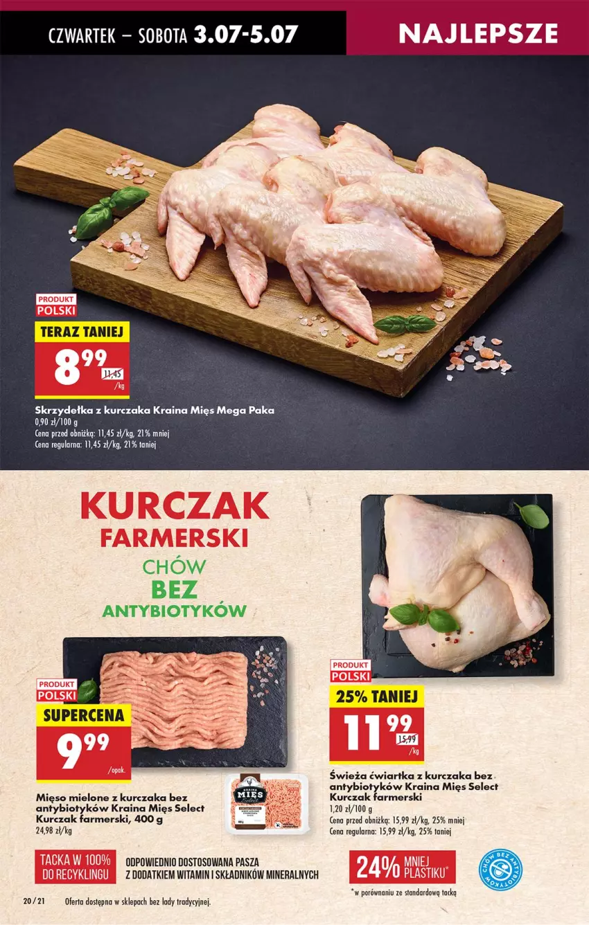 Gazetka promocyjna Biedronka - Od Czwartku - ważna 03.07 do 09.07.2025 - strona 22 - produkty: Fa, Kurczak, Mięso, Mięso mielone, Por, Skrzydełka z kurczaka, Tera