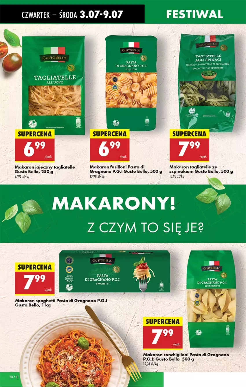 Gazetka promocyjna Biedronka - Od Czwartku - ważna 03.07 do 09.07.2025 - strona 32 - produkty: Bell, Gra, Lion, Makaron, Spaghetti, Szpinak, Tagliatelle