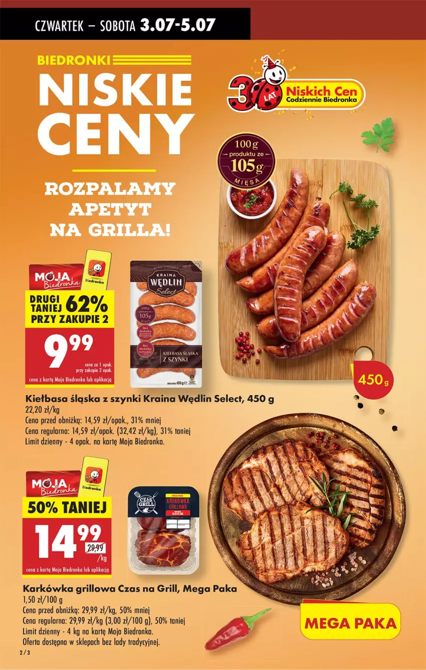 Gazetka promocyjna Biedronka - Od Czwartku - ważna 03.07 do 09.07.2025 - strona 4 - produkty: Grill, Kiełbasa, Kiełbasa śląska