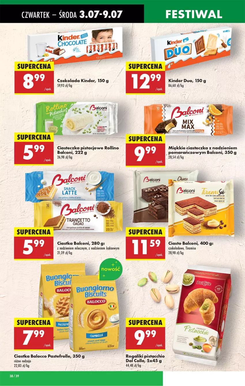 Gazetka promocyjna Biedronka - Od Czwartku - ważna 03.07 do 09.07.2025 - strona 40 - produkty: Alcon, Ciastka, Czekolada, Gra, Kakao, Kinder, Rogal, Tran