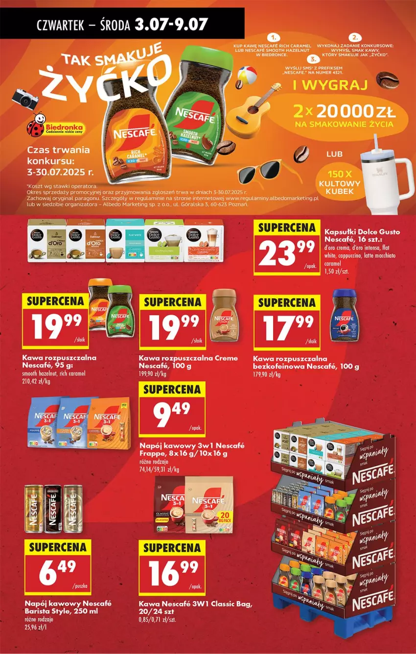 Gazetka promocyjna Biedronka - Od Czwartku - ważna 03.07 do 09.07.2025 - strona 48 - produkty: Cappuccino, Chia, Gin, Kawa, Kawa rozpuszczalna, Kosz, Kubek, Napój