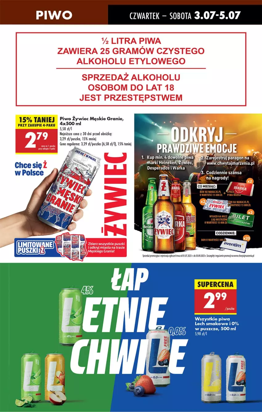 Gazetka promocyjna Biedronka - Od Czwartku - ważna 03.07 do 09.07.2025 - strona 53 - produkty: Desperados, Fa, Gra, Heineken, Piwa, Piwo, Por, Warka