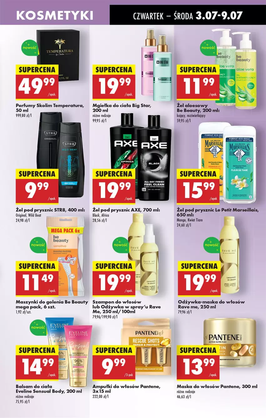 Gazetka promocyjna Biedronka - Od Czwartku - ważna 03.07 do 09.07.2025 - strona 55 - produkty: Aloe vera, Balsam do ciała, Be Be, Body, Eveline, Gin, Lack, Mango, Mars, Maska, Maska do włosów, Odżywka, Pantene, Perfum, Por, Sensual, Str8, Szampon