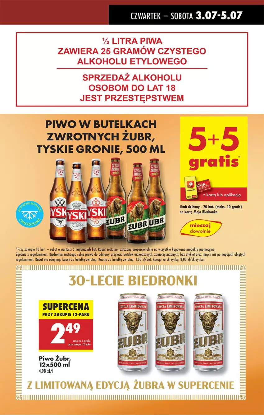 Gazetka promocyjna Biedronka - Od Czwartku - ważna 03.07 do 09.07.2025 - strona 9 - produkty: Gra, Piwa, Piwo, Por, Tyskie