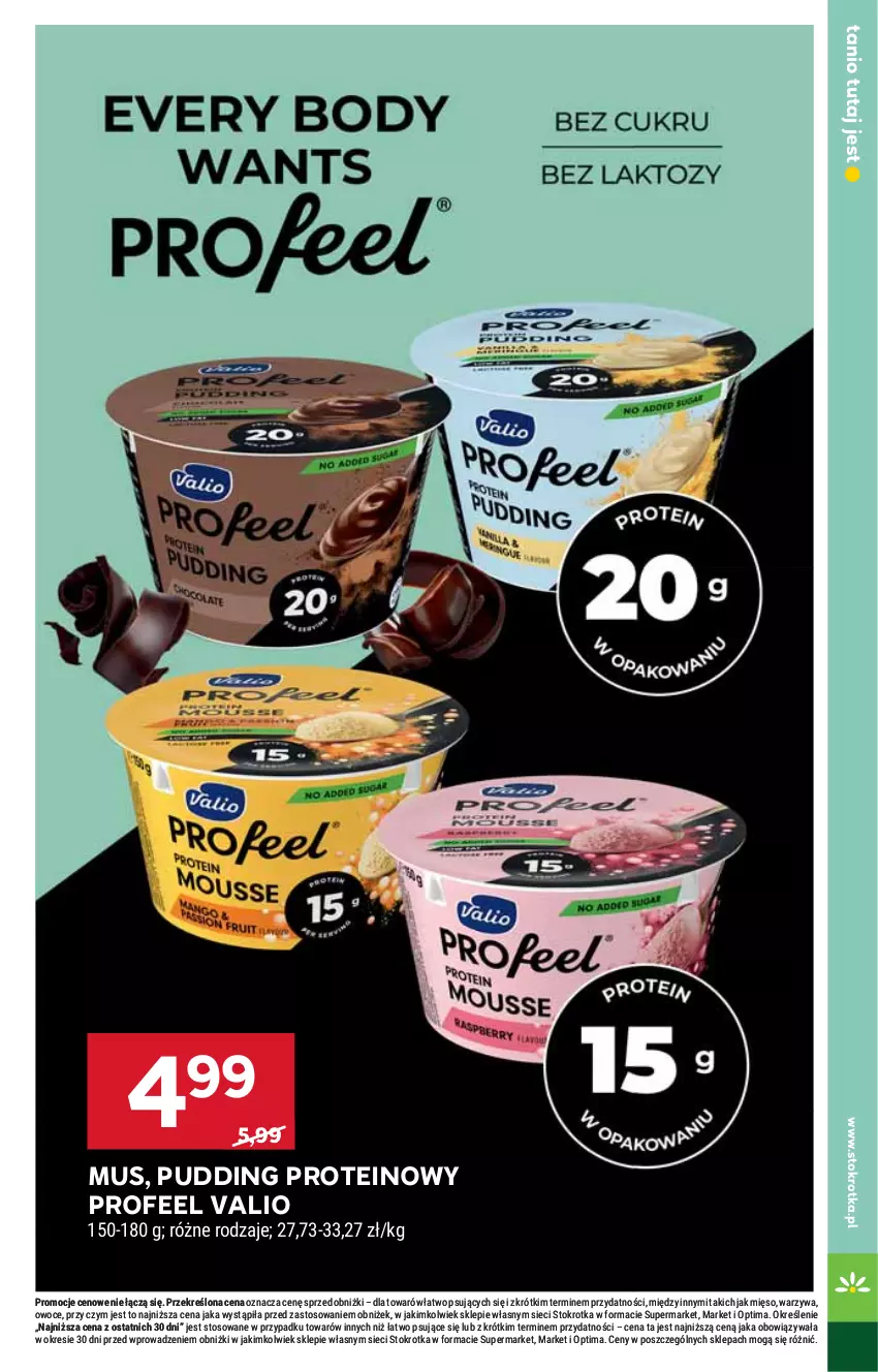 Gazetka promocyjna Stokrotka - Supermarket - ważna 17.09 do 23.09.2026 - strona 21 - produkty: Mięso, Mus, Optima, Owoce, Pudding, Warzywa
