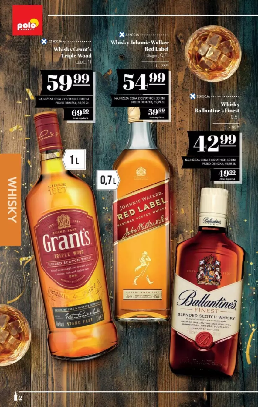 Gazetka promocyjna PoloMarket - ważna 12.01 do 01.02.2024 - strona 12 - produkty: Ballantine's, Gra, Grant's, Olej, Whisky