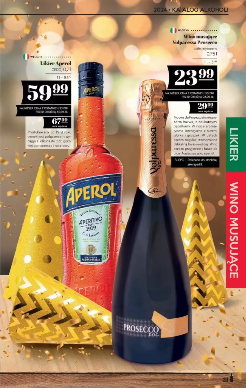 Gazetka promocyjna PoloMarket - ważna 12.01 do 01.02.2024 - strona 14 - produkty: Aperol, Likier, Mus, Prosecco, Wino, Wino musujące