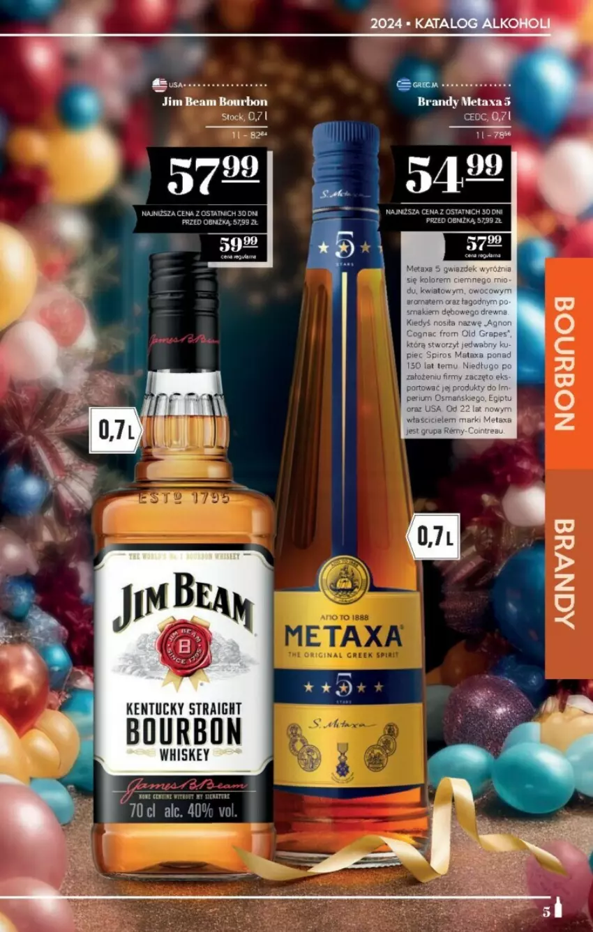 Gazetka promocyjna PoloMarket - ważna 12.01 do 01.02.2024 - strona 20 - produkty: Bourbon, Brandy, Jim Beam, Metaxa, Stock, Whiskey