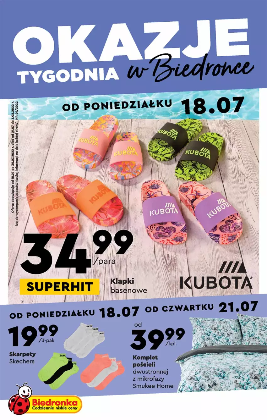 Gazetka promocyjna Biedronka - Okazje tygodnia - ważna 18.07 do 03.08.2022 - strona 1 - produkty: Fa, Karp, Komplet pościeli, Pościel