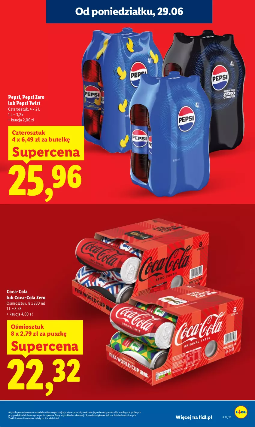 Gazetka promocyjna Lidl - Gazetka ważna od 29.06 do 1.07 - ważna 29.06 do 01.07.2026 - strona 13 - produkty: Coca-Cola, Pepsi