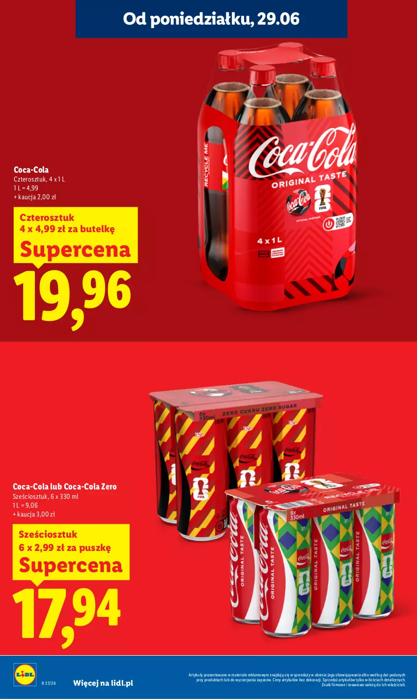 Gazetka promocyjna Lidl - Gazetka ważna od 29.06 do 1.07 - ważna 29.06 do 01.07.2026 - strona 14 - produkty: Coca-Cola
