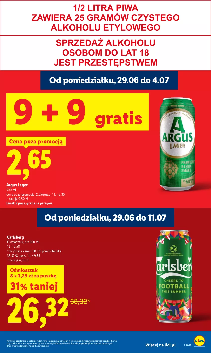 Gazetka promocyjna Lidl - Gazetka ważna od 29.06 do 1.07 - ważna 29.06 do 01.07.2026 - strona 17 - produkty: Carlsberg, Gra