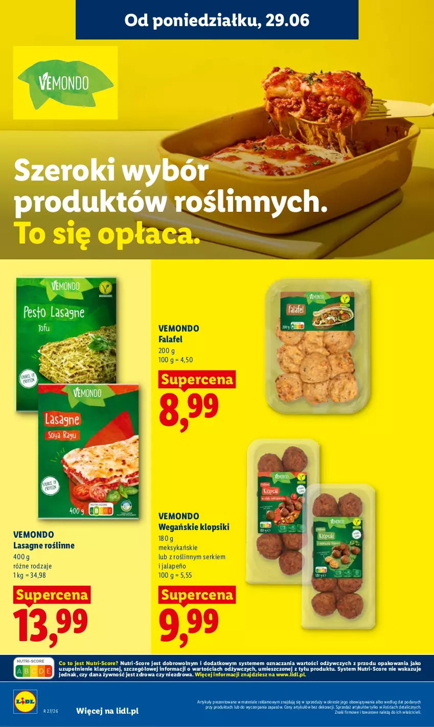 Gazetka promocyjna Lidl - Gazetka ważna od 29.06 do 1.07 - ważna 29.06 do 01.07.2026 - strona 50 - produkty: Fa, Klopsiki, Lasagne, Ser