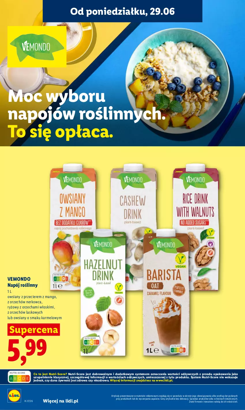 Gazetka promocyjna Lidl - Gazetka ważna od 29.06 do 1.07 - ważna 29.06 do 01.07.2026 - strona 54 - produkty: Mango, Napój, Napój roślinny, Ryż