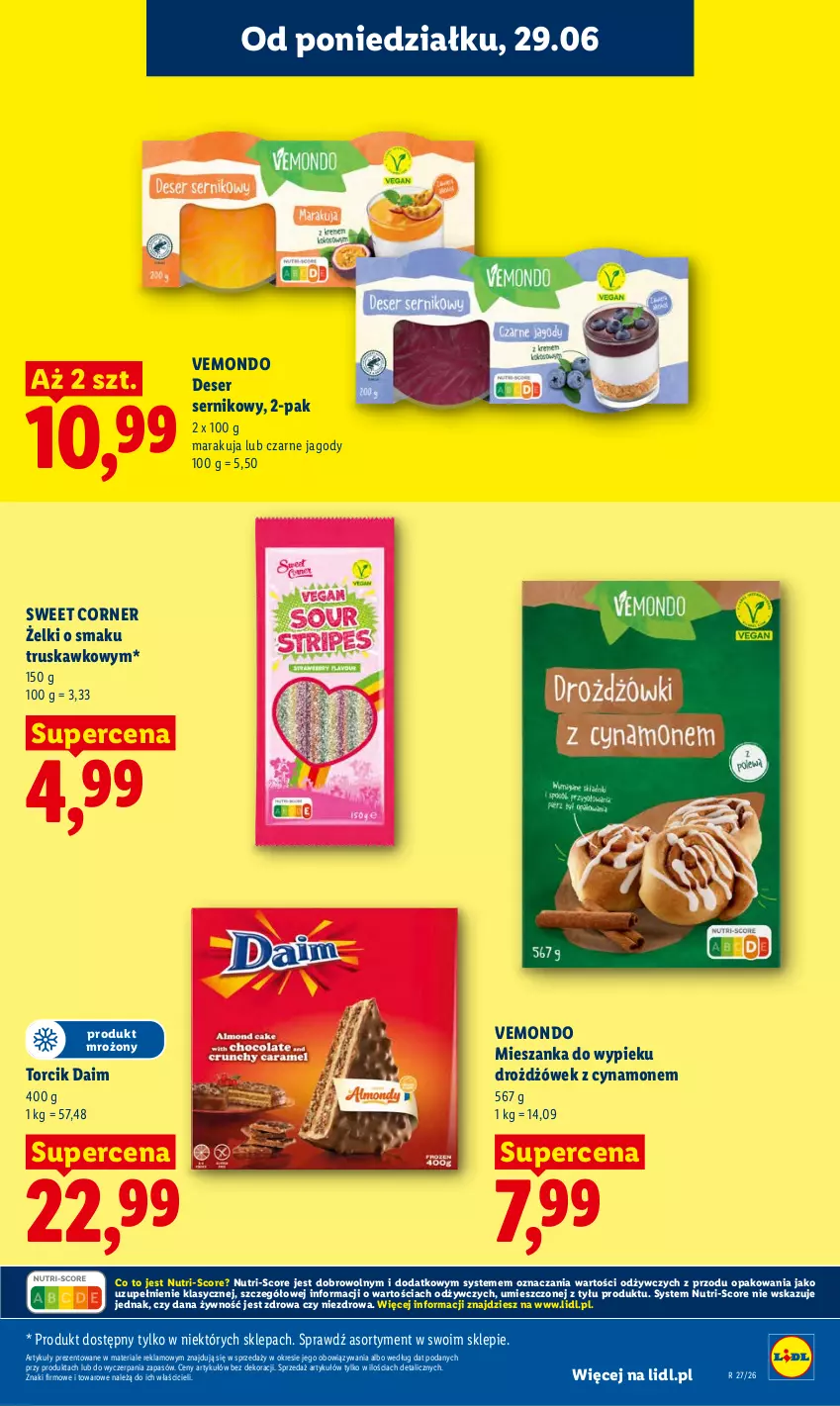 Gazetka promocyjna Lidl - Gazetka ważna od 29.06 do 1.07 - ważna 29.06 do 01.07.2026 - strona 55 - produkty: Deser, Jagody, Ser