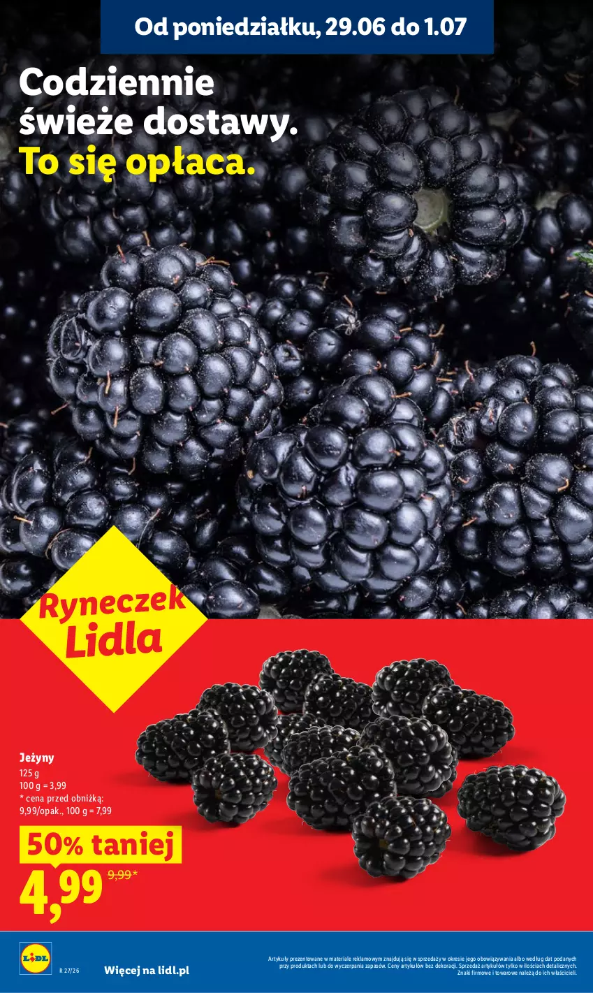 Gazetka promocyjna Lidl - Gazetka ważna od 29.06 do 1.07 - ważna 29.06 do 01.07.2026 - strona 8 - produkty: Jeżyny