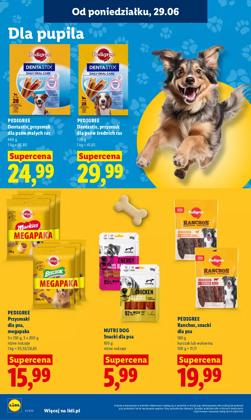 Gazetka promocyjna Lidl - Gazetka ważna od 29.06 do 1.07 - ważna 29.06 do 01.07.2026 - strona 82 - produkty: Kurczak, Pedigree, Przysmaki, Wołowina