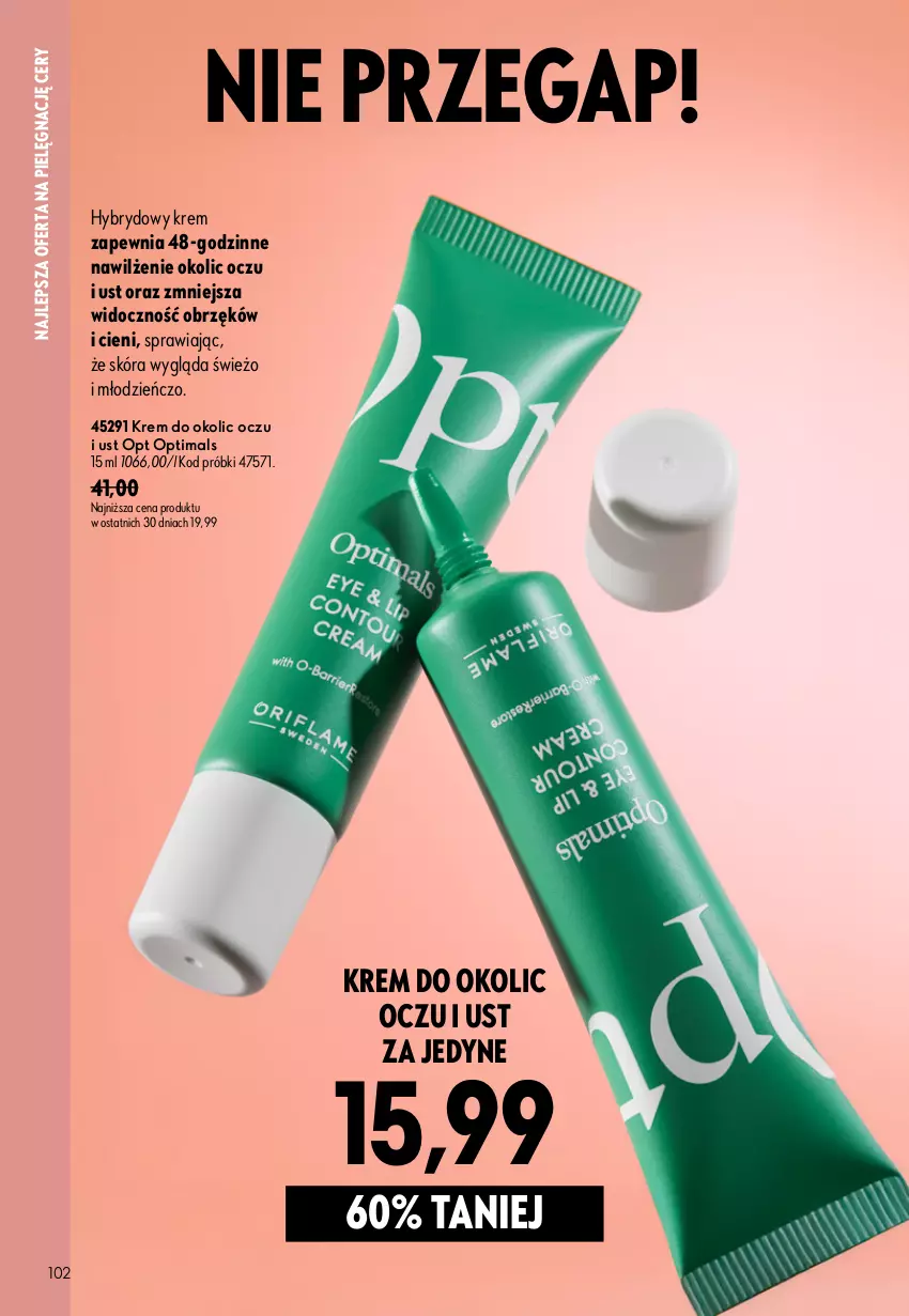 Gazetka promocyjna Oriflame - eKatalog 11 - ważna 29.07 do 18.08.2026 - strona 102 - produkty: Optima, Optimals