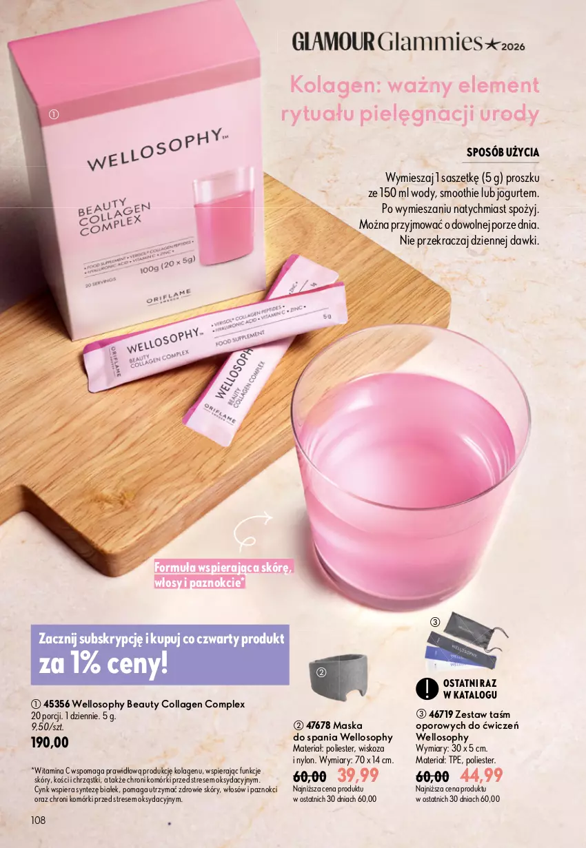 Gazetka promocyjna Oriflame - eKatalog 11 - ważna 29.07 do 18.08.2026 - strona 108 - produkty: Cynk, Jogurt, Kolagen, Maska, Maska do spania, Por, Smoothie, Zdrowie