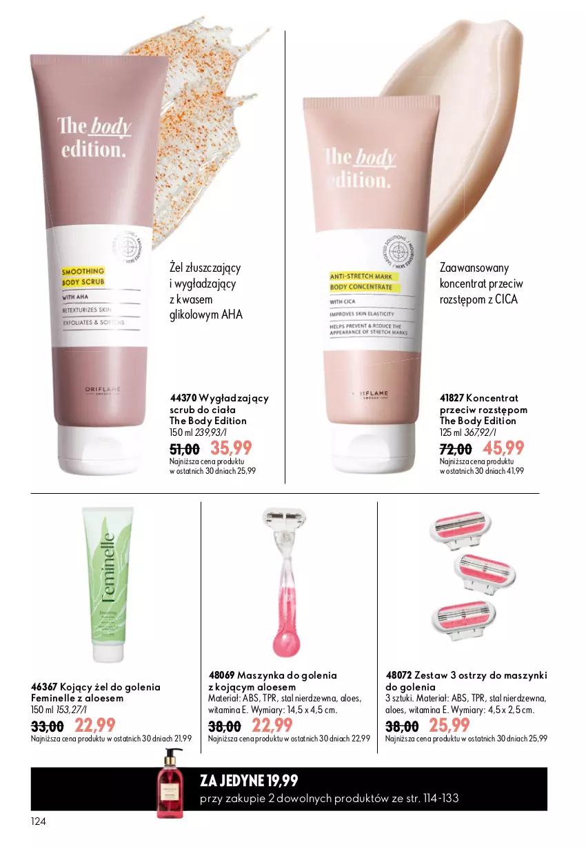 Gazetka promocyjna Oriflame - eKatalog 11 - ważna 29.07 do 18.08.2026 - strona 124 - produkty: Body, Feminelle, Maszynka, Maszynka do golenia, Szynka